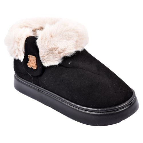 Pantoufle Bottine Intérieure Fourrée Md9699 Noir