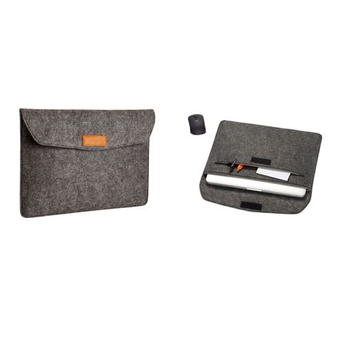 Housse en feutre pour ordinateur portable MacBook Air 12 pouces Gris foncé