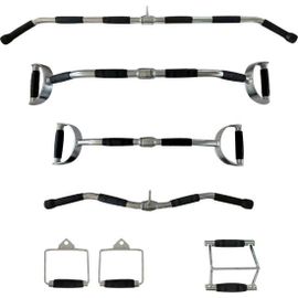 Ph Fitness Multi Grip Set Acier Inoxydable - 6 Poignées Antidérapantes - Max 700kg - Compact Pour Musculation