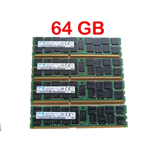 64Gb Lot de 4 barrettes 4x16GB RAM DDR3L PC3L M393B2G70QH0-YK0 SAMSUNG ECC