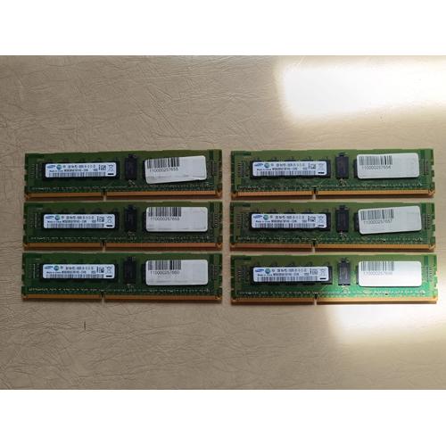 Lot de 6 barrettes 6x2GB de RAM DDR3 10600R PC3 M393B5570FH0-CH9 SAMSUNG ECC