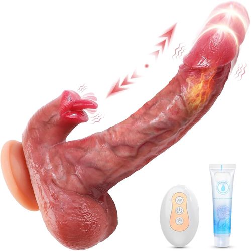 Gode Femme Sex Toy¿S - Realiste Toy Vibromasseurs Feminin, Godemichet Plug Anus Pour Homme Avec 9 Modes De Vibration Et D'étirement Et Fonction De Chauffage, Jouet Sexuelle Adulte Pour Gay Et Couple