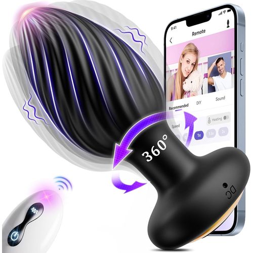 Plug Anal Vibromasseurs Sextoyse Homme Sex, Plug Anus Femme Sex Toys Avec 7 Modes De Rotation Et 7 Modes De Vibration Sextoyse Couple Plaisir, Débutante Sextoy Sex Toyspour Pour Homme Sex Toy¿S Femme