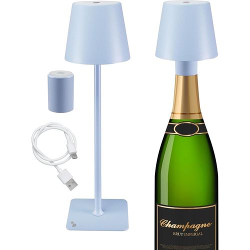 Lampe De Table Sans Fil 2 En 1, Lampe De Bureau Tactile ¿ Lampe Led Rechargeable Par Usb Pour Intérieur Et Extérieur, 2w, Turquoise