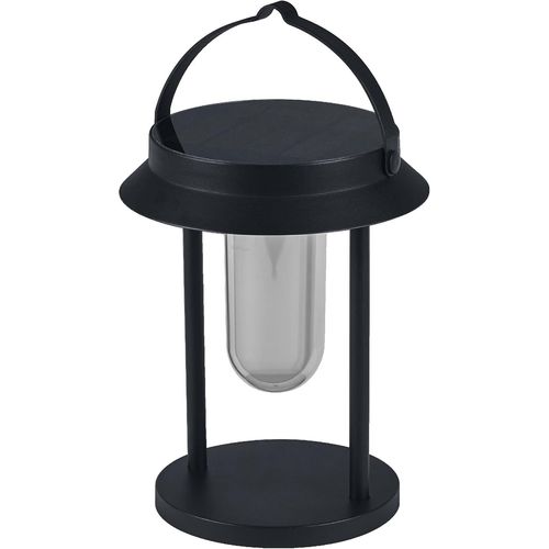 Lampe De Table Solaire D'extérieur Bluetooth Smart+, Blanc Chaud 3000k + Couleur, Utilisable Sans Alimentation, Jusqu'à 5 H D'autonomie À 100% De Lumière, Rechargeable, Protection Ip44, Noir