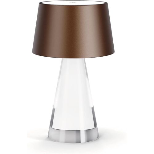 Stilosa Mood - Lampe De Table Sans Fil - Lampe Bureau Led Rechargeable - Lampe À Poser Tactile - Connecteur Usb-C - Lampes Rechargeables Design Intérieures Et Extérieur - Bronze