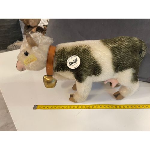 Steiff Peluche - Luise La Vache ( 30 Cm De Longueur X 20 Cm De Hauteur )