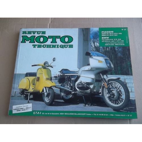 Revue Moto Technique Piaggio Vespa Px 125 Et Bmw Tous Modeles R 60 75 80 100