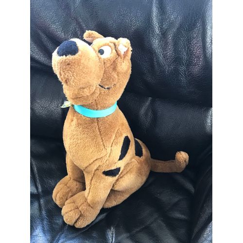 Peluche Scooby Doo Collier Bleu Assis Année 1998 Cartoon Network 30cm
