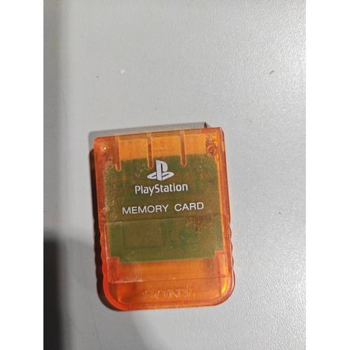 Carte Mémoire Ps1 Officielle Translucide Orange