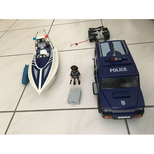 Playmobil Camion Et Bateau De Police