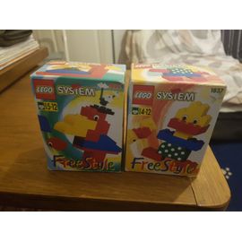 Lot de 3 petits LEGO System: 1836 chat, 1837 canard et 1838 oiseau