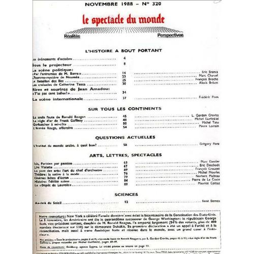 Le Spectacle Du Monde N° 320 : Lire Vialatte - Betes D Ecran - Le Depot De Louvois