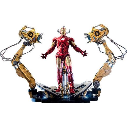 Figurine Hot Toys Qs021 - Marvel Comics - Iron Man 2 - Iron Man Mark Iv With Suit Up Gantry Version