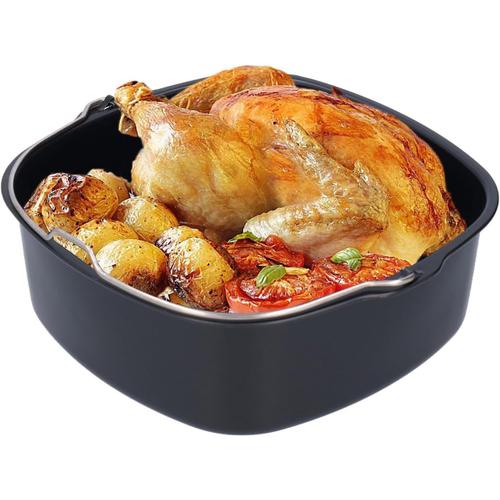 Moule À Gâteau 22cm Baril À Gâteau En Fer Carré, Hd9925 Hd9860 Hd9905/01 Accessoires De Friteuse À Air, Outil De Cuisson De Cuisine Pour Friteuse