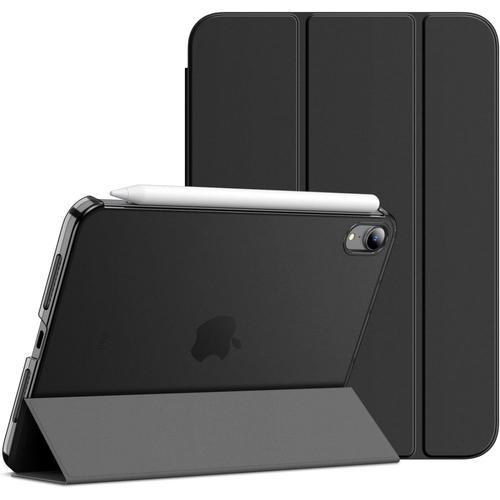 Coque Pour Ipad Mini (A17 Pro, Modèle 2024, 7ème Génération) / Mini 6 (8,3 Pouces, Modèle 2021, 6ème Génération), Support Mince Dos Dur Housse Étui (Noir)