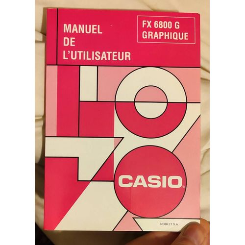 Manuel casio FX6800G calculatrice graphique