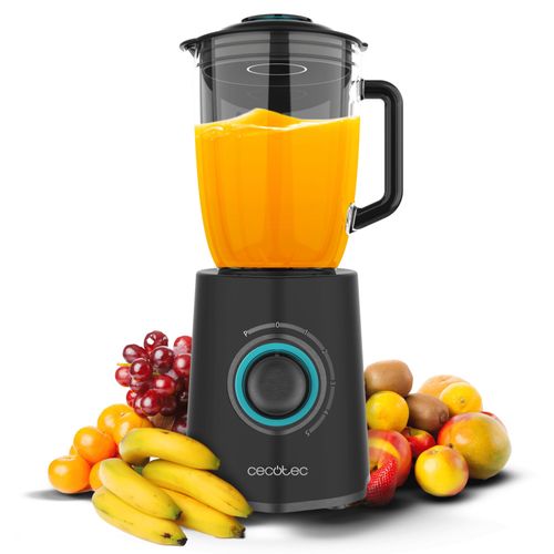 Cecotec Mixeur-blender avec 2300 W, lame à 6 feuilles revêtues en titane noir et un bol thermorésistant d?1,5 L.