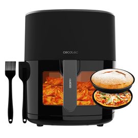 Cecotec Friteuse à Air sans Huile de 6,5 L Cecofry Fantastik Window 6500 Pack Fenêtre. 1700W, Technologie PerfectCook, 12 Modes de Cuisson, Tactile, Réglable 80-200ºC, Fenêtre, Cuisson 60 min