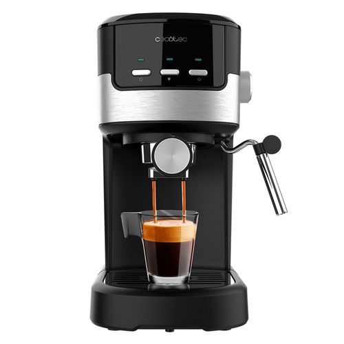 Machine à café Cecotec Power Espresso 20 Pecan - 1100 W, 20 Bars, Système Thermoblock, Buse orientable, Porte-filtre avec double sortie et 2 filtres, 1,25 litre