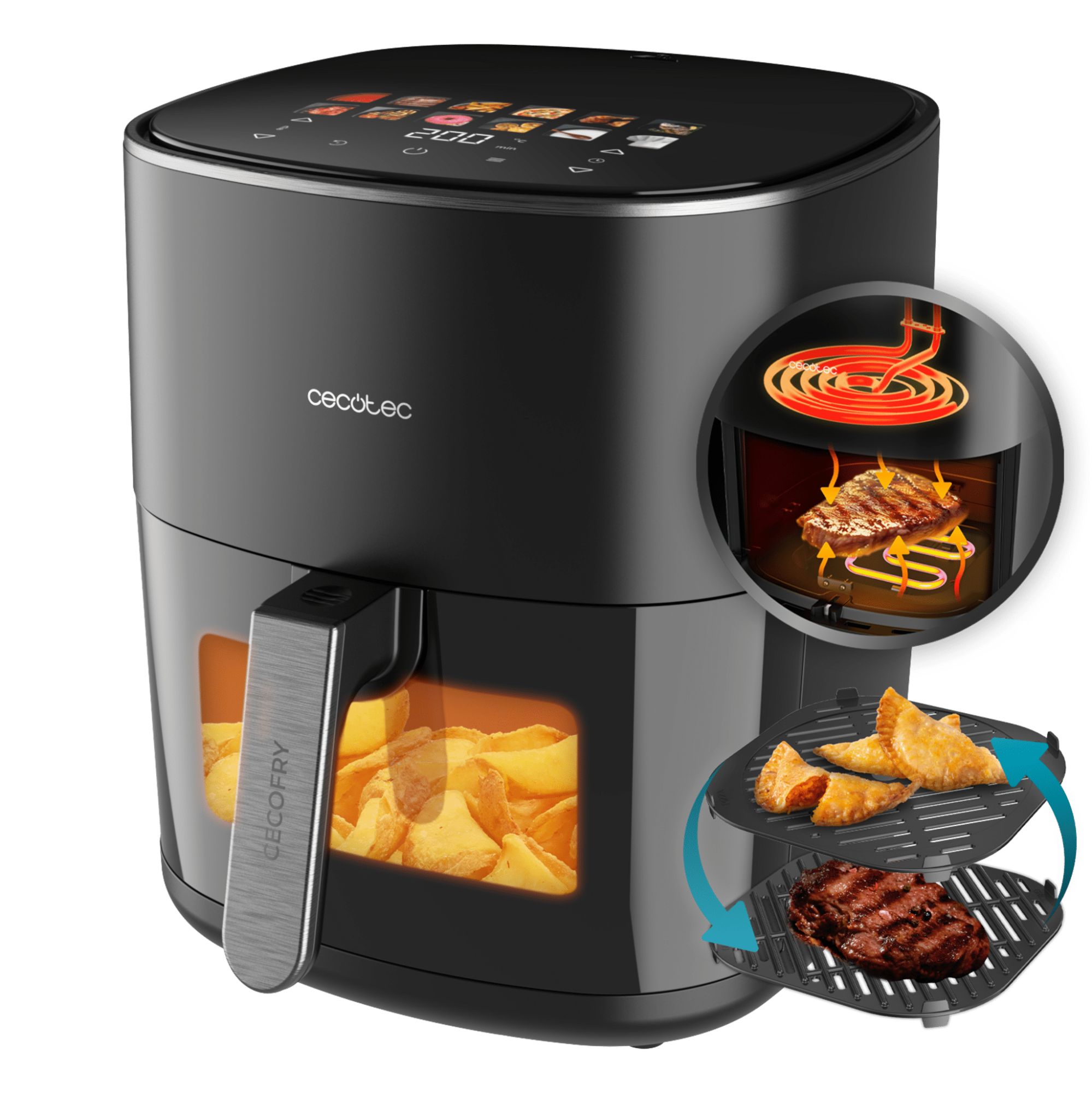 Cecotec Airfryer Cecofry & Grill Duoheat 6500