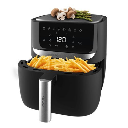 Cecotec Friteuseà air Sans huile de 5,5 L Cecofry Advance Precision. 1700 W, Diététique, Finitions en acier inoxydable, Balance intégrée, Régulation de la température, Temps Ajustable