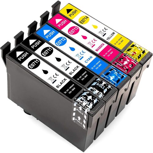 Lot de 5 cartouches d'encre compatibles Epson T0715 T0711 -T0714 pour Epson Stylus SX510W DX4000 D120 SX415 SX 515 BX300
