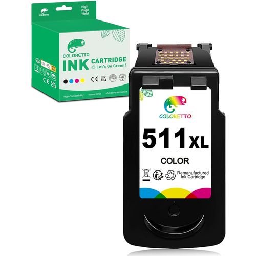 CL-511 511XL Couleur Cartouches d'encre Remanufacturées pour Canon Cartouche 511 XL Pixma MP490 MP495 MP230 MP240 MP250 MP260 MP270 MP280 MX320 MX340 MX350 MX410 MX420 iP2700 Imprimante