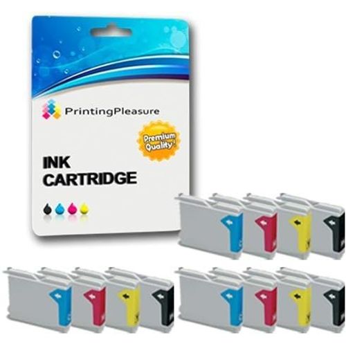 12 Cartouches d'encre compatibles pour Brother DCP-130C 135C 150C 260C 330C 350C 357C 540CN 560CN 750CW 770CW Fax-1355 1360 1460 1560 2840C MFC-235C 240C 440CN 465CN 680CN 5460CN | LC1000 LC970