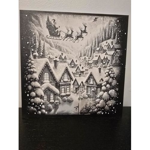 Gravure Sur Toile , Paysage Noel
