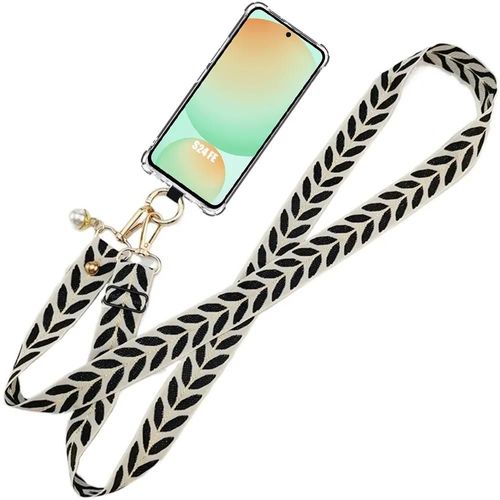 Coque Bandoulière Pour Samsung Galaxy S24 Fe (Pas Pour S24), Protection Silicone Antichoc Anti-Rayures Renforcée - E.F.Connection