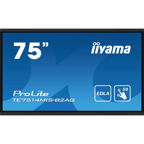 iiyama ProLite TE7514MIS-B2AG - Classe de diagonale 75" écran LCD rétro-éclairé par LED - signalétique numérique interactive - avec écran tactile (multi-touch) / ensemble de 8 microphones /...