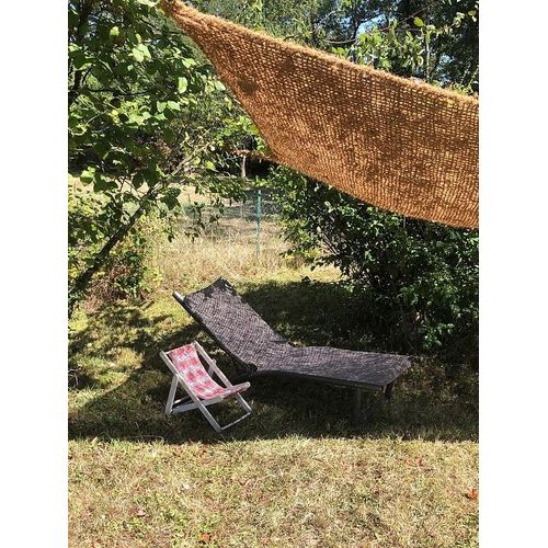 Crozon 3mx4m Voile D'ombrage Rectangulaire Fixe À Suspendre En Fibre De Coco, Avec Renforts En Diagonale Et Boucles D'attache