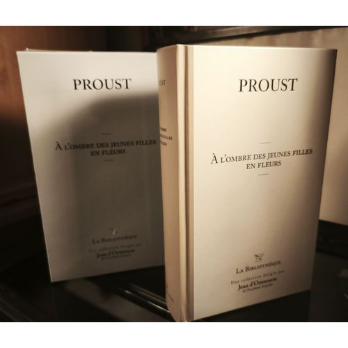 Livre Proust - A L ' Ombre Des Jeunes Filles En Fleurs - La Biliotheque - Une Collection Dirigee Par Jean D'ormesson De L'académie Française - Logée Dans Sa Boite D'origine ( Réf Clas Étagère Bureau )