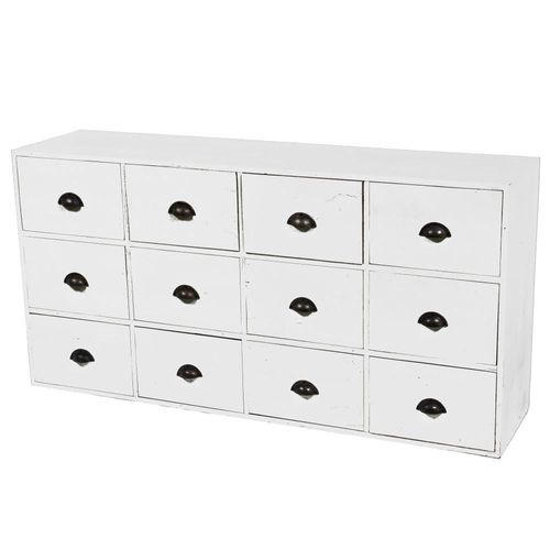 Module 12 Tiroirs Orientale Blanc