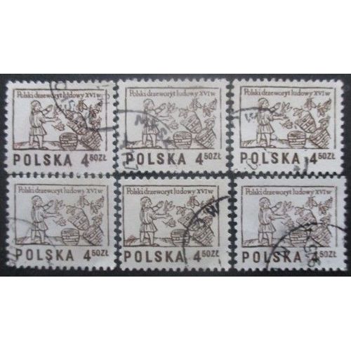 Pologne N°2367 X 6 Oblitéré