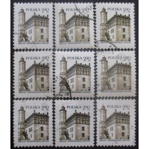 Pologne N°2516 X 9 Oblitéré