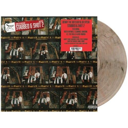 Benny The Butcher & 38 Spesh - Stabbed & Shot 2 [Vinyl Lp] Black, Clear Vinyl, Red