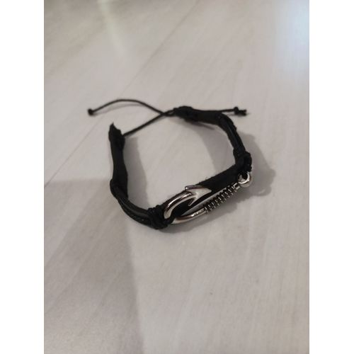 Bracelet Réglable Hamecon,Métal Argenté