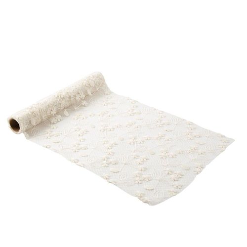 Chemin De Table Voile Brodé Le Fleurissant 25cmx3m