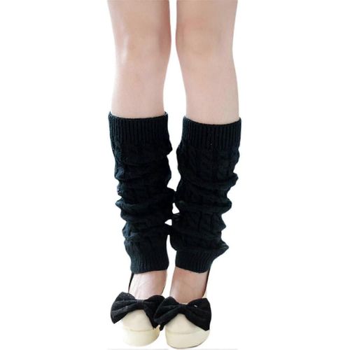 Femmes Filles Jambières Japonaises Harajuku Gothique Tricot Longues Chaussettes Hiver Goth Bottes Guêtres Clubwear