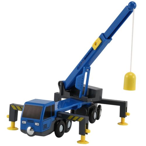 Ensemble De Jouets De Train Multifonctionnel Accessoires Mini Camion Grue Jouet Vheicles Jouets Pour Enfants Compatible Avec Les Rails En Bois Chemin De Fer