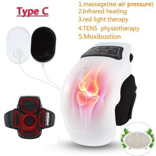 Coussin De Protection De Masseur De Genou Chauffant Ir,Vibration D'oto Articulaire,Airbag De Physiothérapie,Attelle De Pressothérapie,Compression D'air - Type With Patch