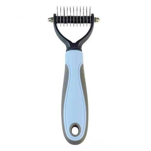 Brosse À Poils Pour Chien,Accessoire De Nettoyage Pour Animaux De Compagnie,Râteau Pour Chiot,Accessoire De Toilettage - Type Blue Small