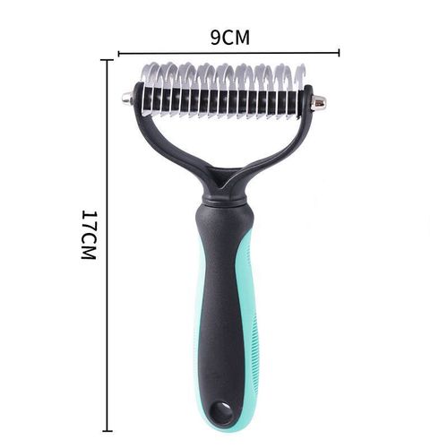 Brosse À Poils Pour Chien,Accessoire De Nettoyage Pour Animaux De Compagnie,Râteau Pour Chiot,Accessoire De Toilettage - Type New Blue Large