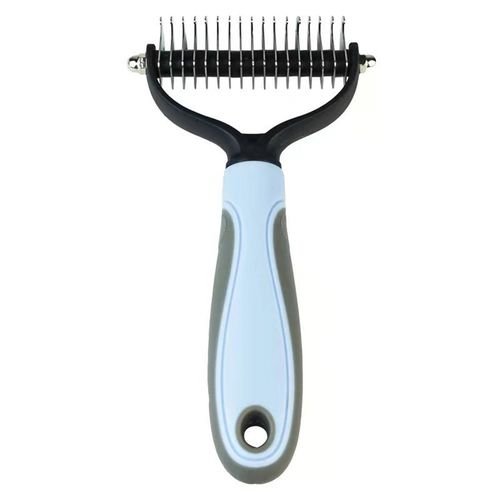 Brosse À Poils Pour Chien,Accessoire De Nettoyage Pour Animaux De Compagnie,Râteau Pour Chiot,Accessoire De Toilettage - Type Blue Large