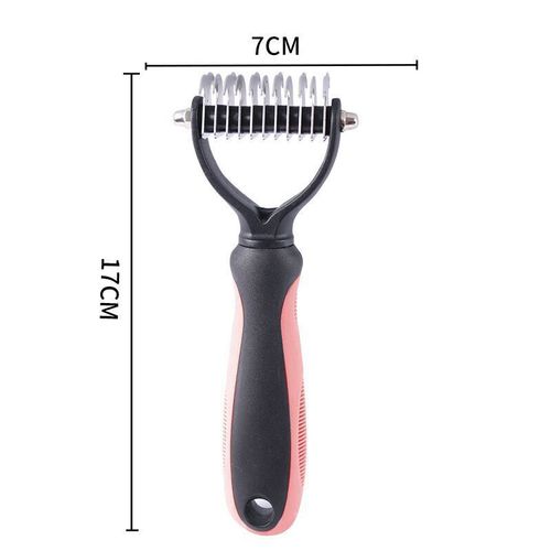Brosse À Poils Pour Chien,Accessoire De Nettoyage Pour Animaux De Compagnie,Râteau Pour Chiot,Accessoire De Toilettage - Type New Pinksmall