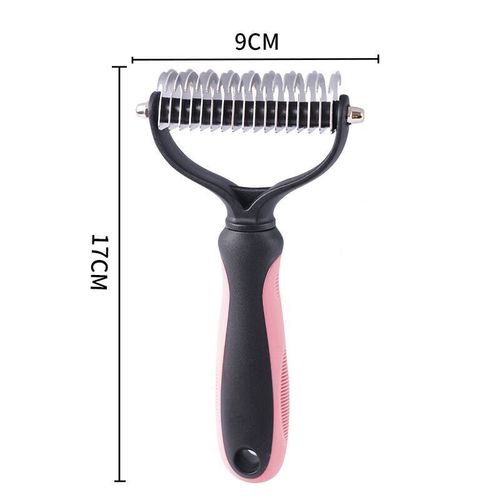 Brosse À Poils Pour Chien,Accessoire De Nettoyage Pour Animaux De Compagnie,Râteau Pour Chiot,Accessoire De Toilettage - Type New Pink Large