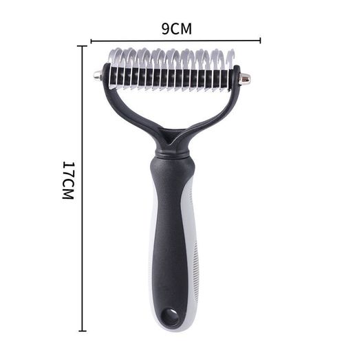 Brosse À Poils Pour Chien,Accessoire De Nettoyage Pour Animaux De Compagnie,Râteau Pour Chiot,Accessoire De Toilettage - Type New Grey Large