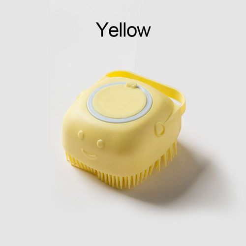 Distributeur De Massage De Lavage Pour Chiots,Brosse De Douche De Toilettage,Brosse De Bain En Silicone Souple Pour Chiens,Shampoing Pour Animaux De Compagnie - Type Soft Yellow A